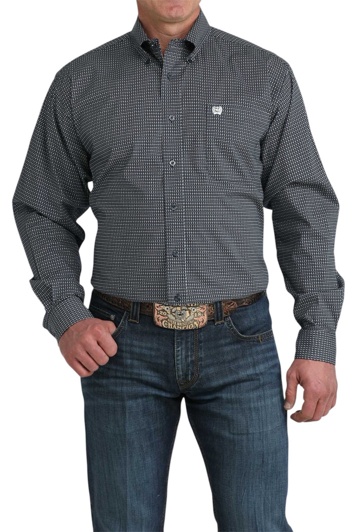 Men's Cinch Navy Print Western Shirt