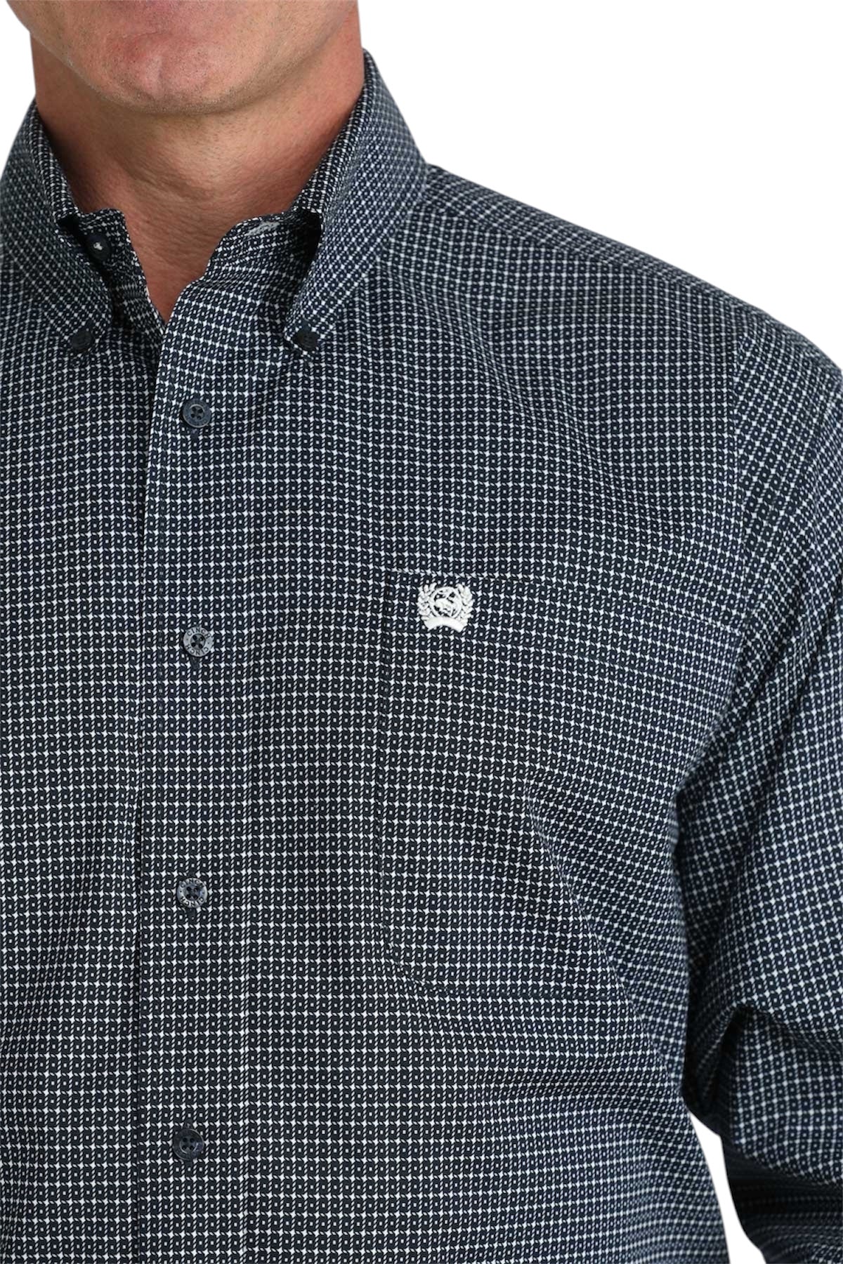 Men's Cinch Navy Print Western Shirt