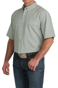 Men's Cinch Arenaflex Green Print Shirt