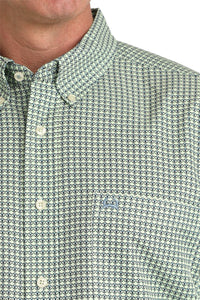 Men's Cinch Arenaflex Green Print Shirt