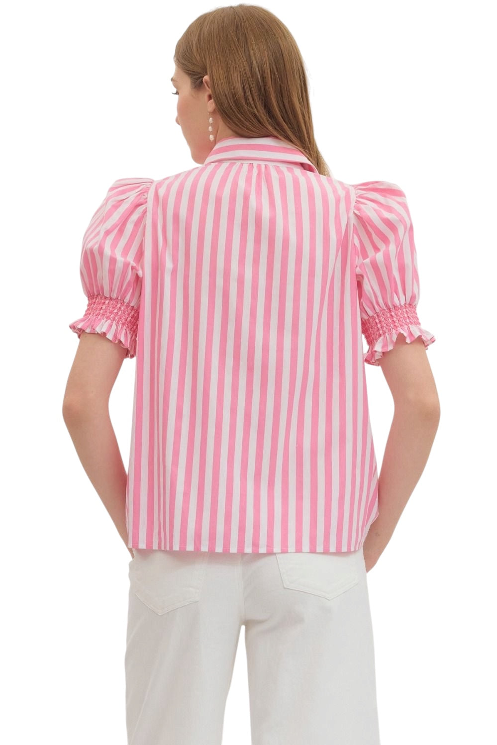 Ladies Pink Stripe Top