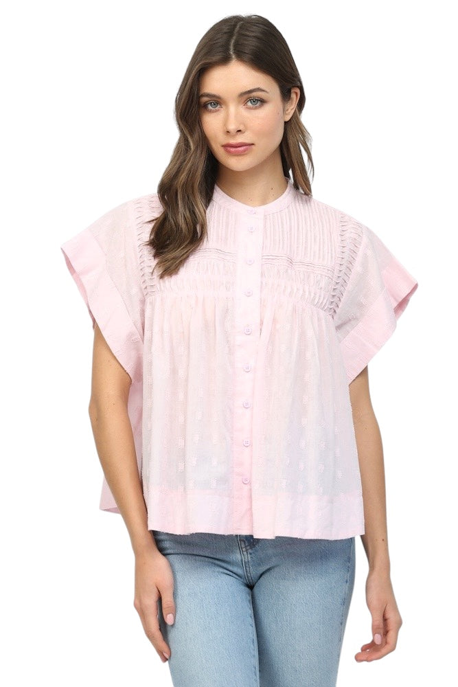 Ladies Blush Detailed Top