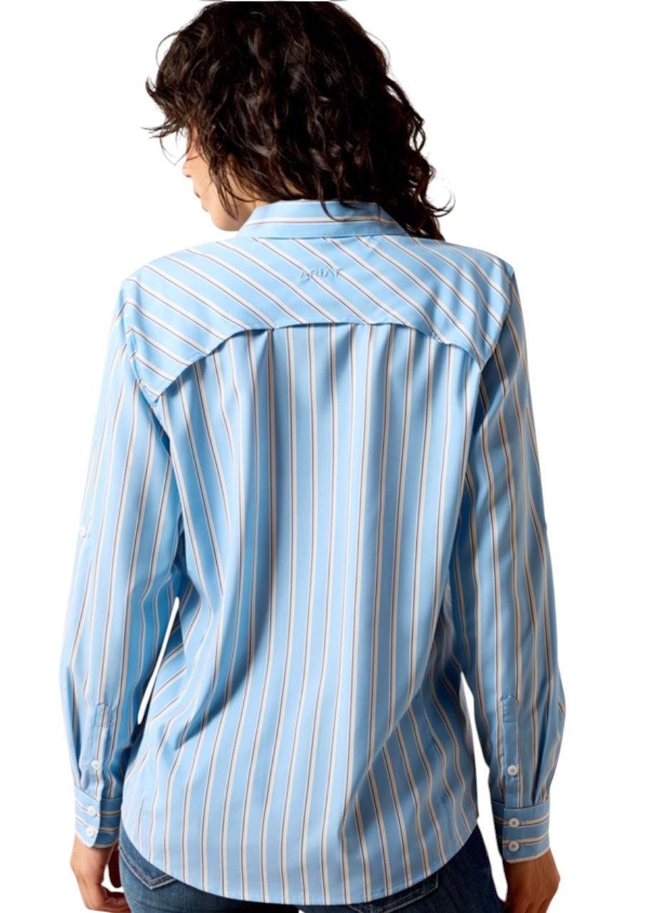Ladies Ariat VentTEk Baby Blue Western Shirt