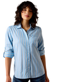 Ladies Ariat VentTEk Baby Blue Western Shirt