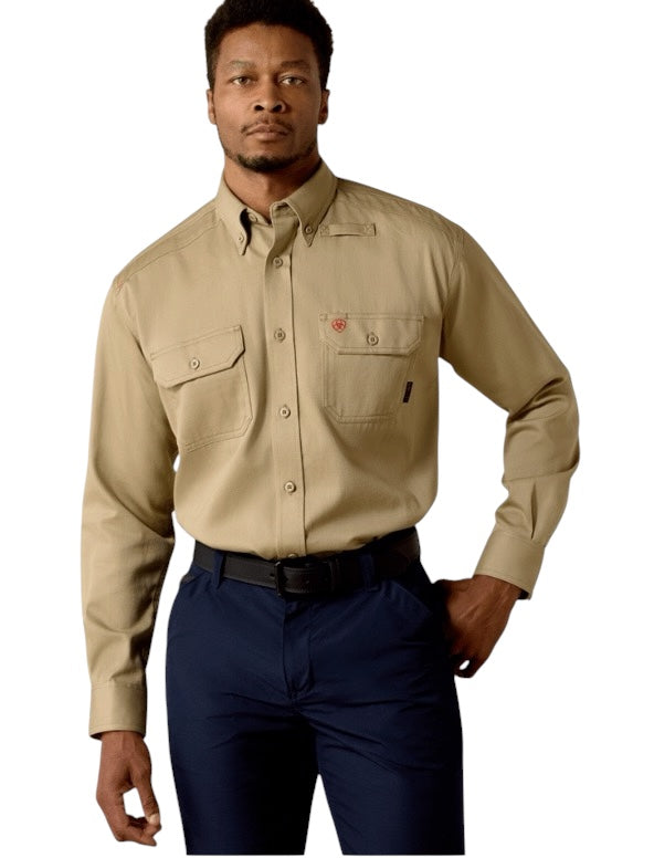 Men's Ariat FR Solid Long Sleeve Work Shirt