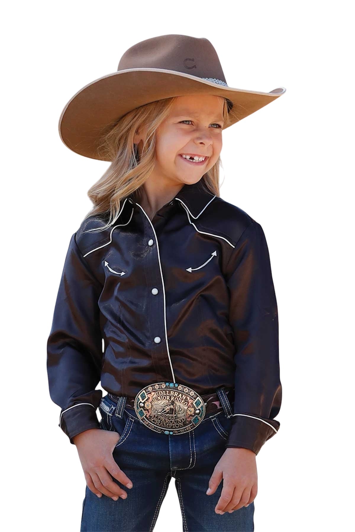 Girl's Cinch Satin Western Shirt