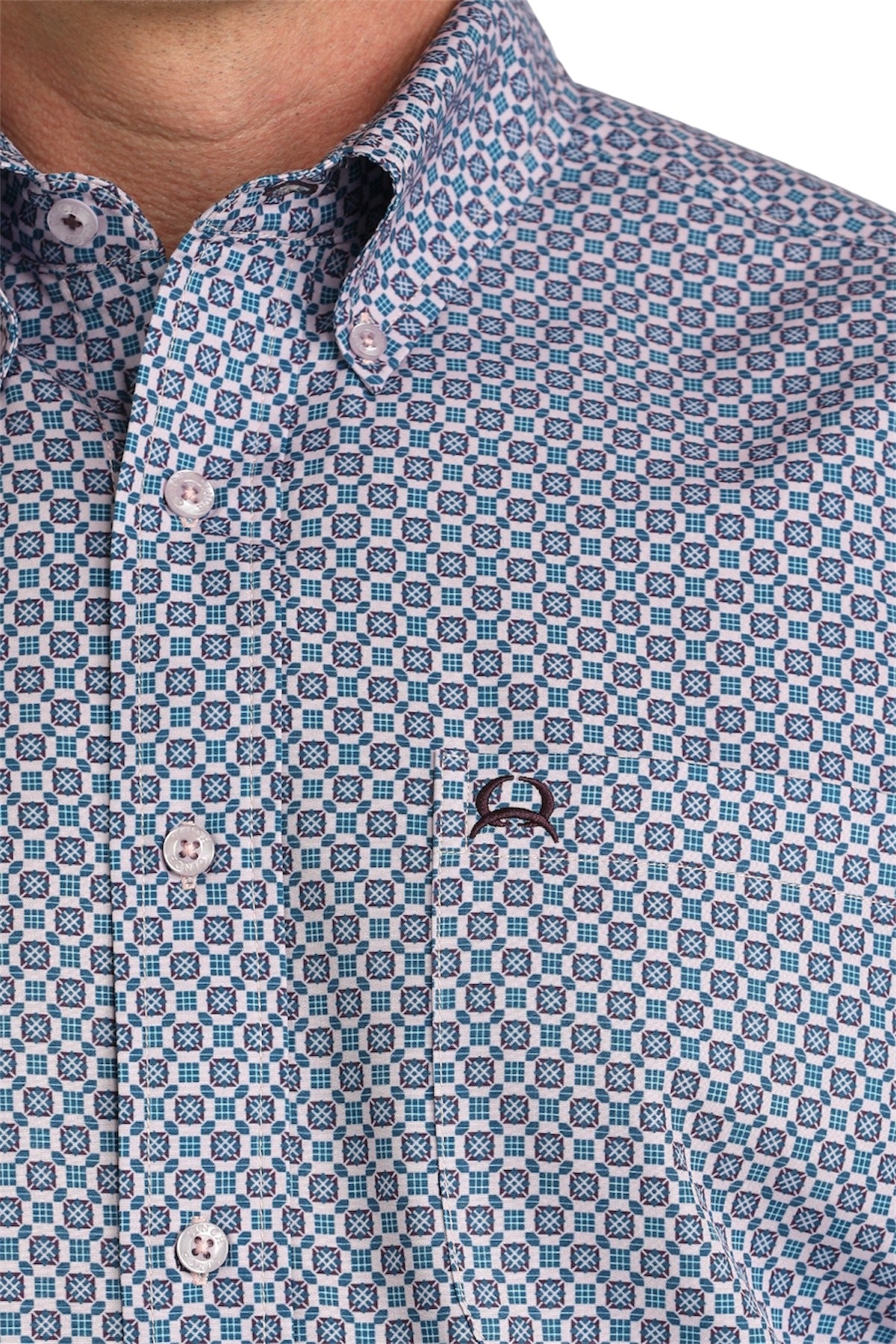 Men’s Cinch Blue/Lilac Pattern Western Shirt