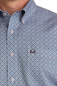 Men’s Cinch Blue/Lilac Pattern Western Shirt