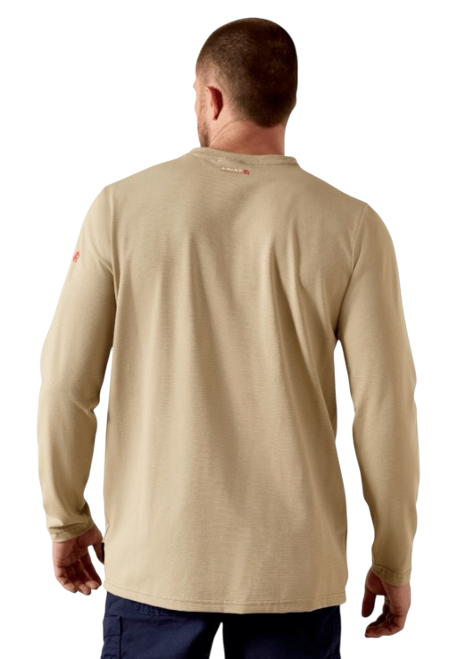 Men's Ariat FR Baselayer Long Sleeve T-Shirt Khaki