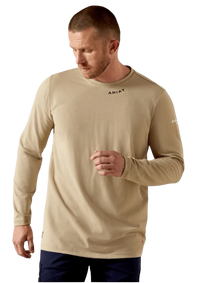 Men's Ariat FR Baselayer Long Sleeve T-Shirt Khaki