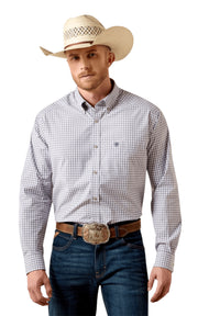 Men's Ariat Pro Series Sleet Grey Plaid Shirt