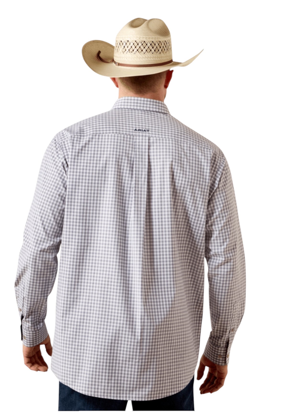 Men's Ariat Pro Series Sleet Grey Plaid Shirt