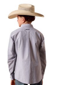 Boy’s Ariat Pro Series Grey Plaid Shirt