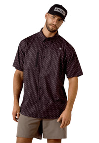 Men’s Ariat Black Printed VentTEK Classic Fit Shirt