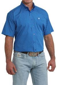 Men’s Cinch Royal Print Short Sleeve Shirt