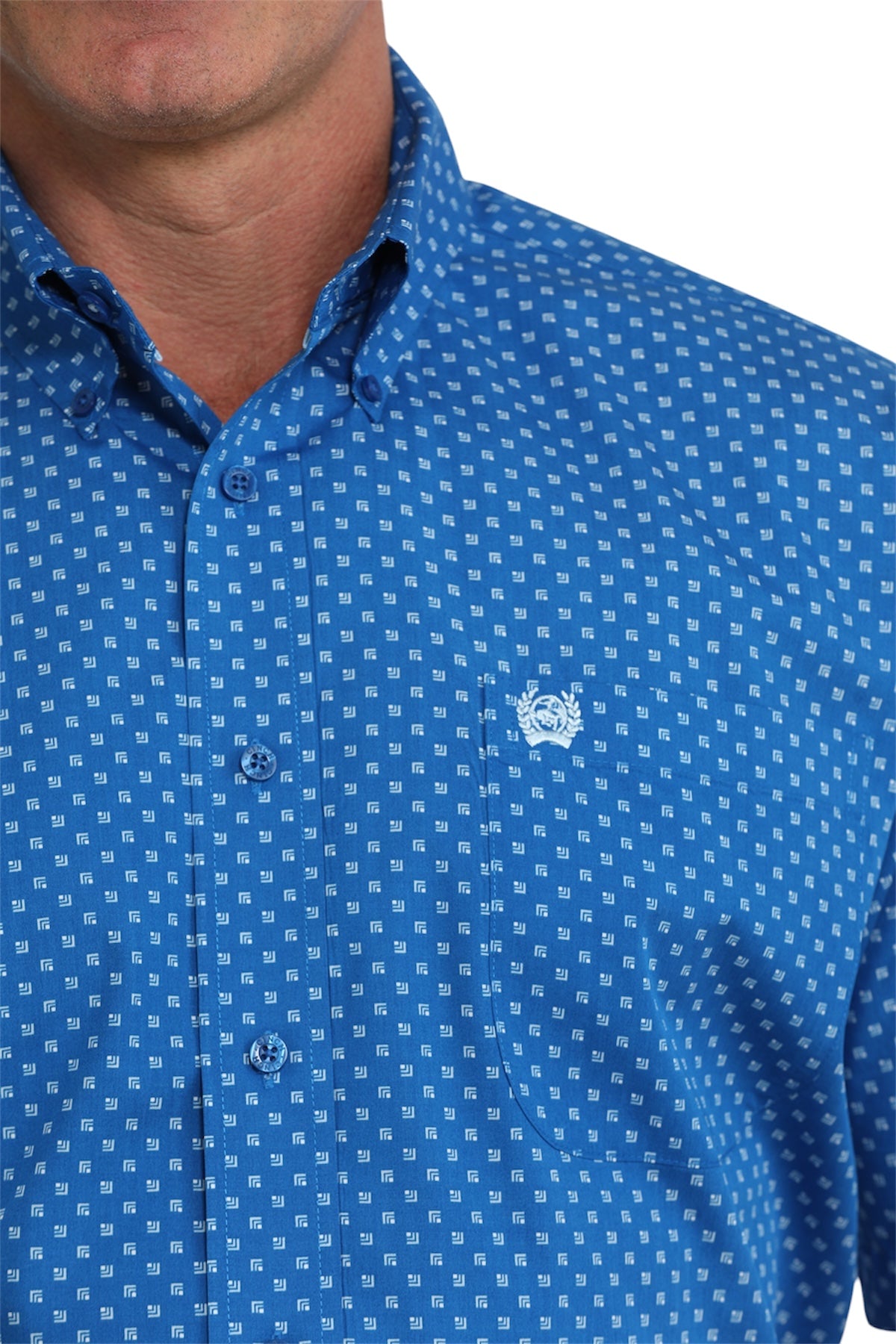 Men’s Cinch Royal Print Short Sleeve Shirt