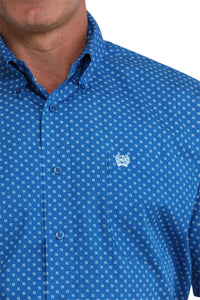 Men’s Cinch Royal Print Short Sleeve Shirt
