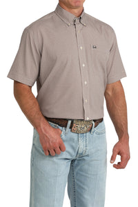 Men’s Cinch Arenaflex Brown Patter Short Sleeve Shirt