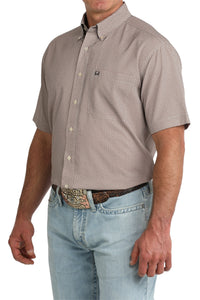 Men’s Cinch Arenaflex Brown Patter Short Sleeve Shirt