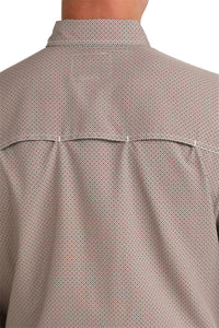 Men’s Cinch Arenaflex Brown Patter Short Sleeve Shirt