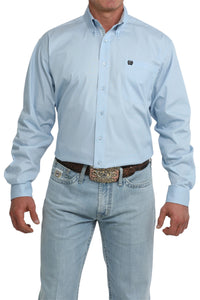 Men’s Cinch Solid Blue Long Sleeve Shirt