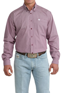 Men’s Cinch Purple Print Long Sleeve Shirt