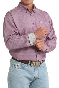 Men’s Cinch Purple Print Long Sleeve Shirt