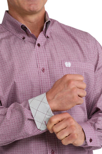 Men’s Cinch Purple Print Long Sleeve Shirt