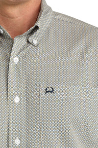 Men’s Cinch Arenaflex Tan/Navy Short Sleeve Shirt