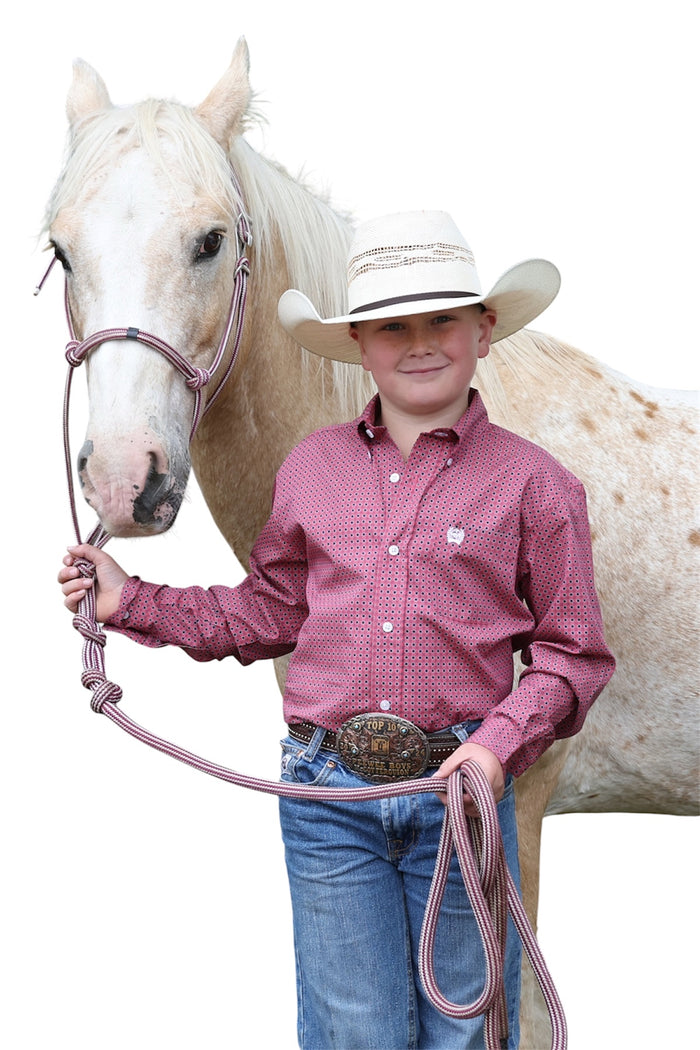 Boy’s Cinch Red Print Shirt