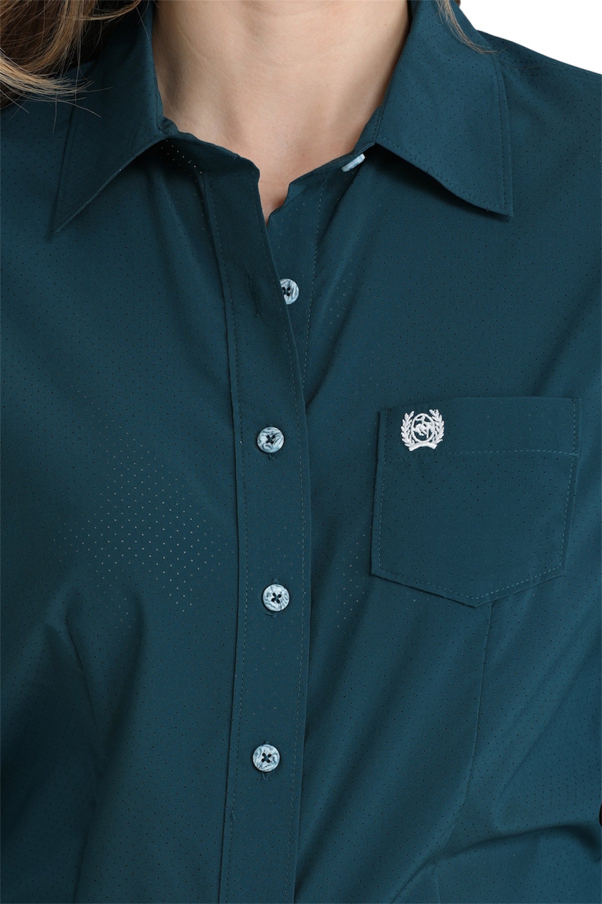 Ladies Cinch Arenaflex Teal Shirt