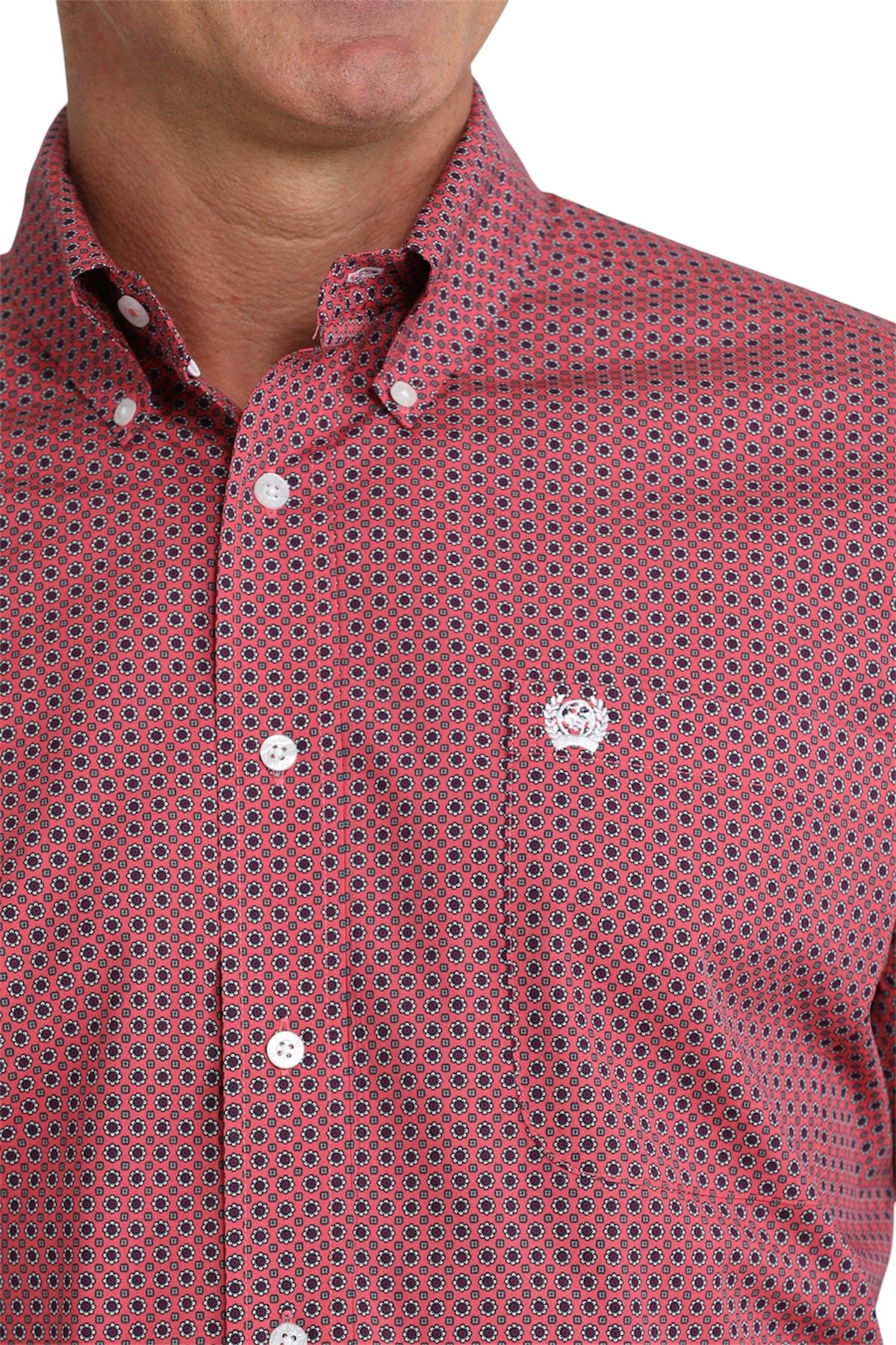 Men’s Cinch Red Pattern Shirt