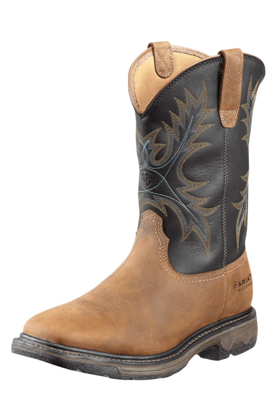 Men's Ariat WorkHog Waterproof Wide Square Toe Steel Toe Boot