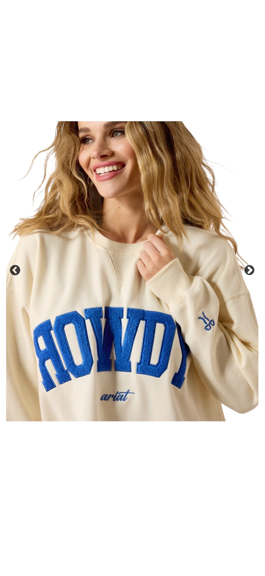 Ladies Ariat Royal Collegiate Sweatshirt