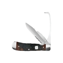 Twisted X Knife 4 1/4" Closed, Black, Hoof pick