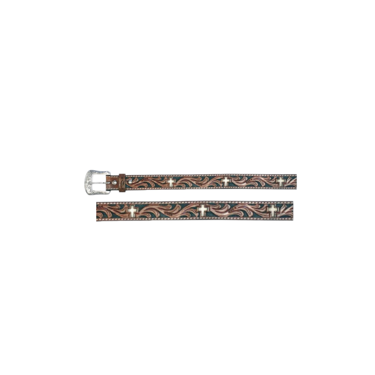 Kid's Ranger Leather White Cross Belt