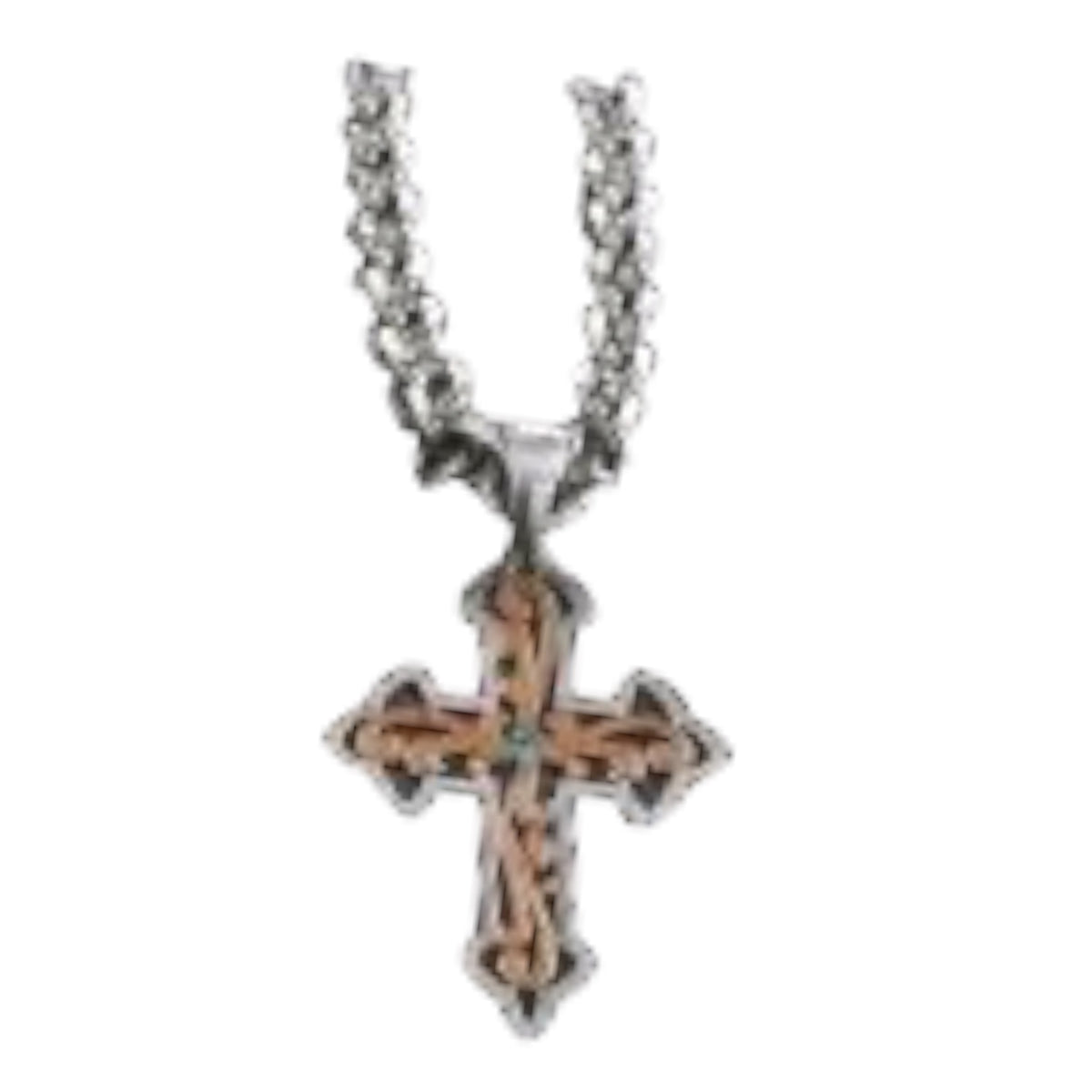 Men's Silver Strike Mens 24" Necklace Cross Multifinish