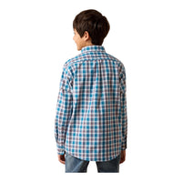 Boy’s Ariat Blue Plaid Pro Series Walter Classic Fit Shirt