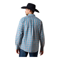 Men’s Ariat Blue Plaid Pro Series Walter Classic Fit Shirt