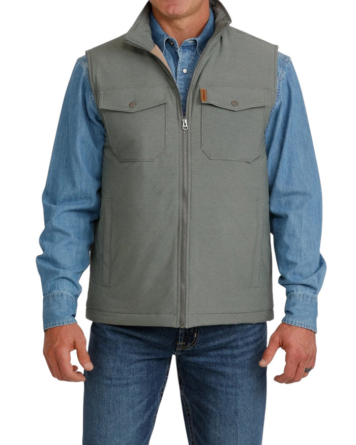 Men's Cinch Green Quilted Vest