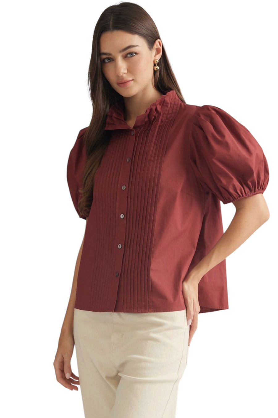 Ladies Dusty Maroon Blouse
