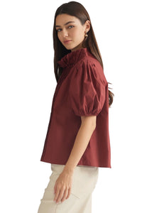 Ladies Dusty Maroon Blouse