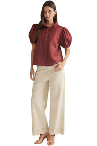 Ladies Dusty Maroon Blouse