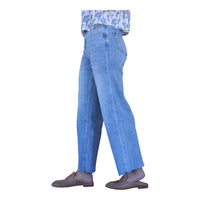Ladies High Rise Wide Crop Jean