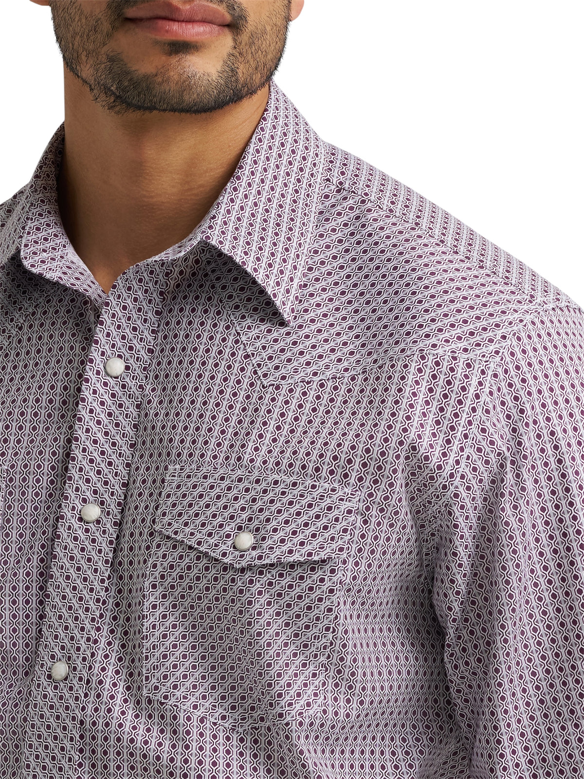 Men's Wrangler Purple Print Shirt
