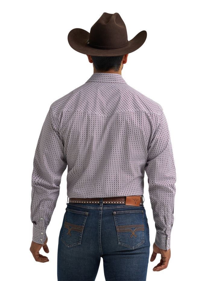 Men's Wrangler Purple Print Shirt