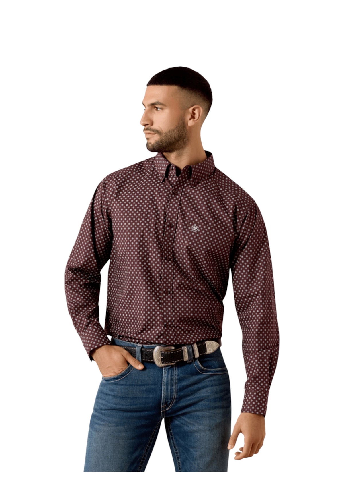 Mens Ariat Brown Medallion Shirt