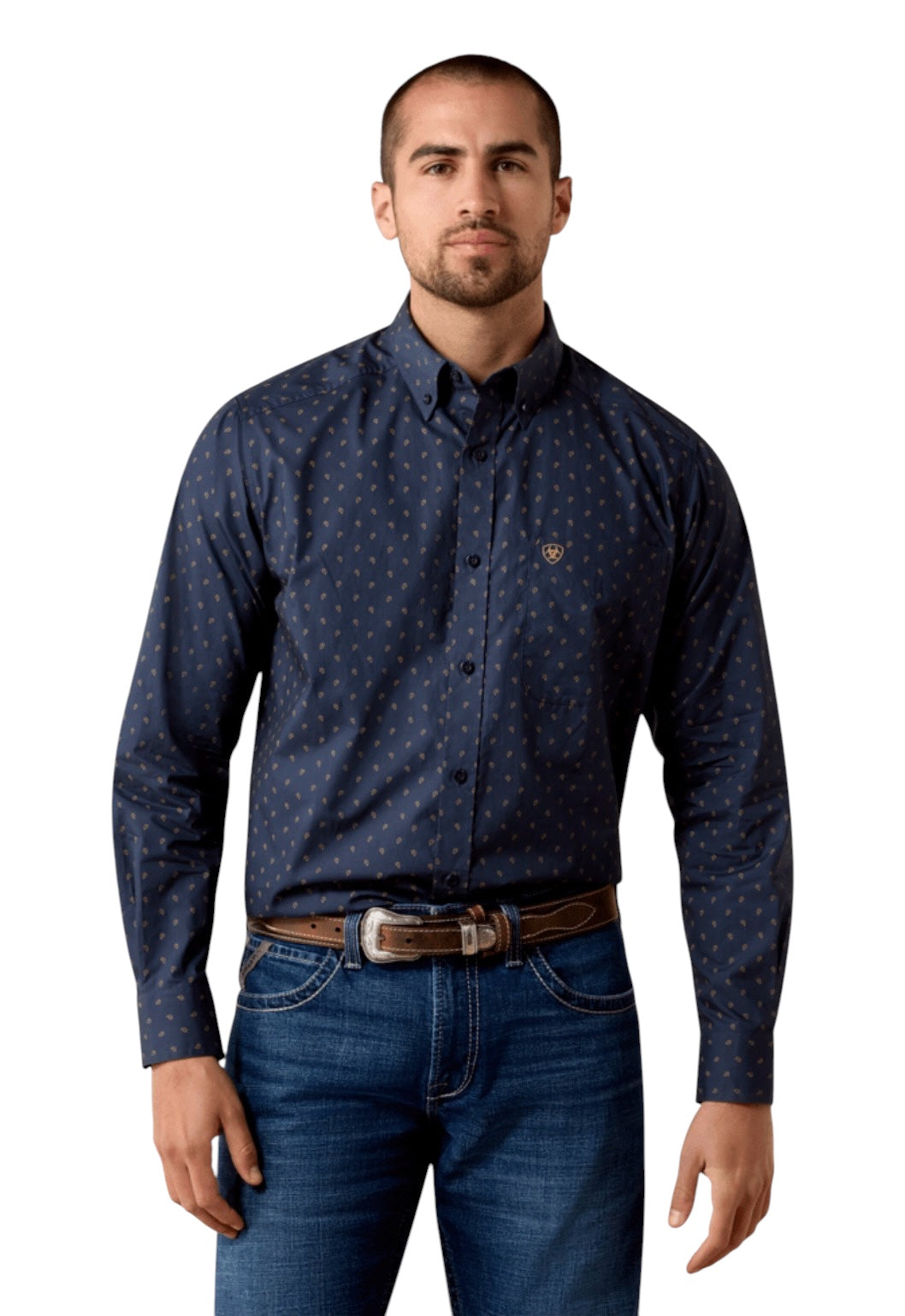 Men’s Ariat Canyon Navy Print Shirt
