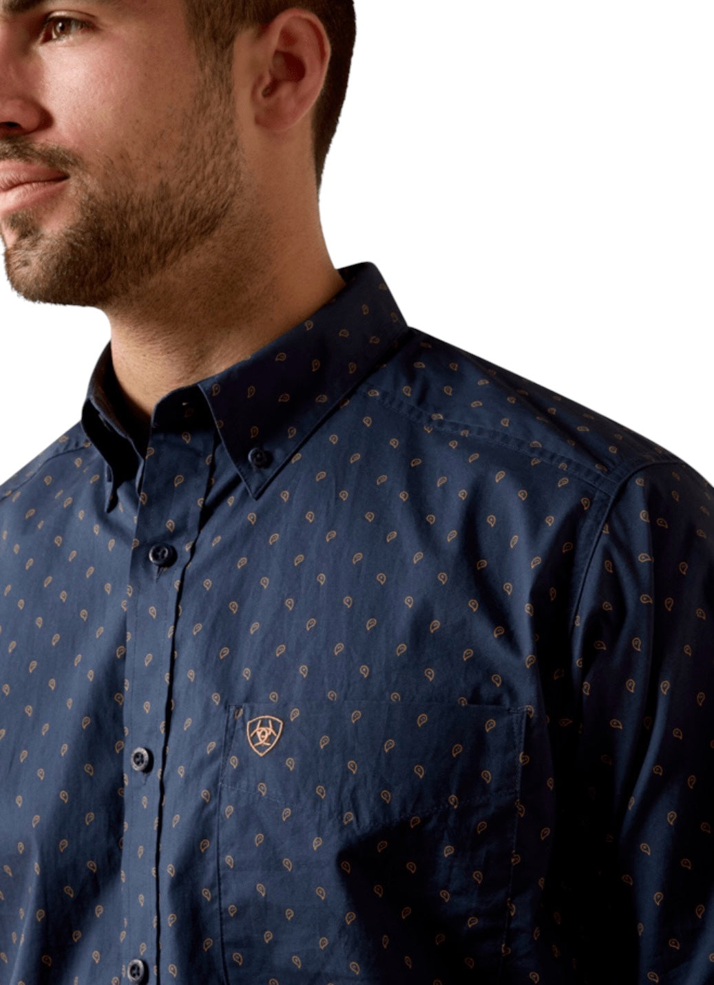 Men’s Ariat Canyon Navy Print Shirt