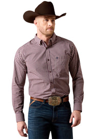 Men's Ariat Pro Series Blue Nigh Plaid Shirt